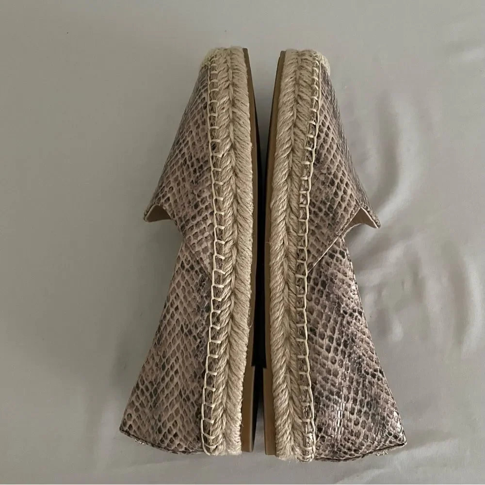 Sam Edelman Leather Snake Skin Print Espadrilles Women’s Sz 7